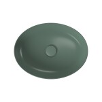 CERSANIT - Pultové umyvadlo LARGA elipsa (50x38) zelené mat, BOX K677-054