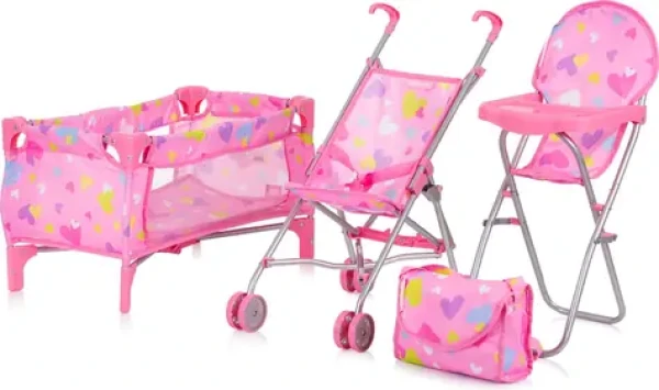 CHIPOLINO Sada pro panenky 3v1 Trixy Hearts