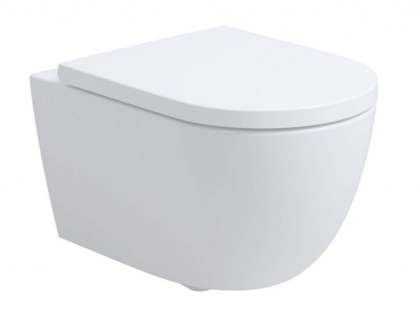 Kielle - Oudee Závěsné WC se sedátkem SoftClose, Rimless Vortex+, bílá 30102005