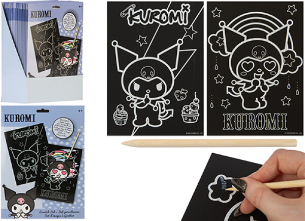Hello Kitty Kuromi Seškrabávací obrázky
