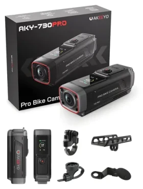 AKEEYO 730Pro černá / Sportovní kamera / 4K / na řídítka kola a motocyklu