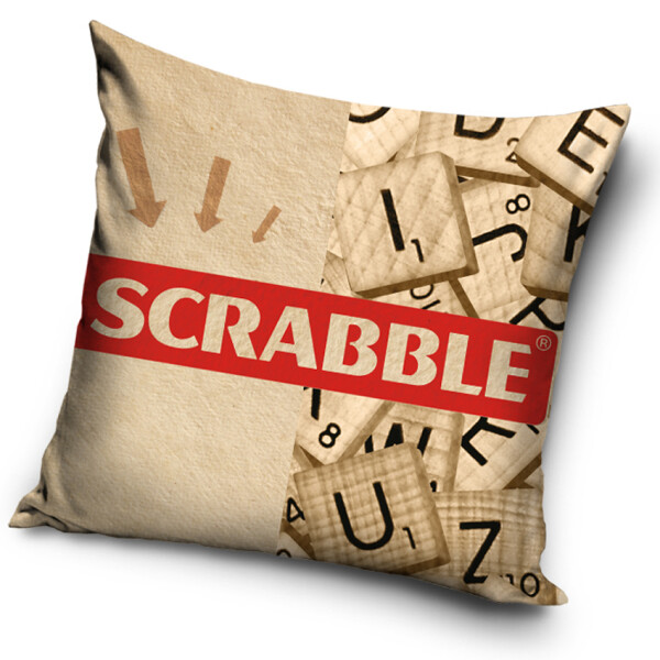 Povlak na polštářek Dřevěné Scrabble