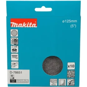 Makita D-78651 / brusný papír / 125 mm / A80 / 10 ks (D-78651)