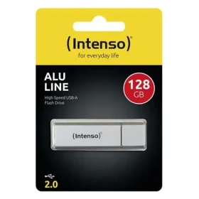 Intenso Alu Line 128GB stříbrná / Flash disk / USB 2.0 / čtení: 28 MB/s / zápis: 6,5 MB/s (3521496)