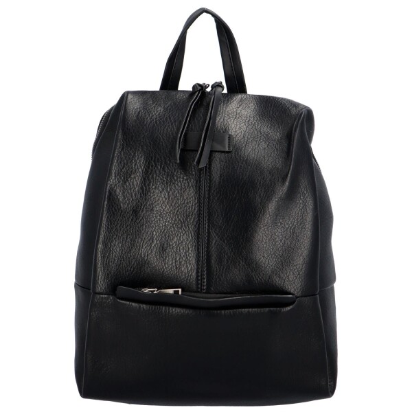 Dámský koženkový designový batůžek/taška Alfredo, černá