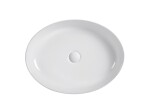 Erga Oval, umyvadlo na desku 550x400x140 mm, bílá lesklá, ERG-V03-OVAL55-WH