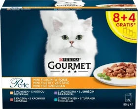 Purina Gourmet Perle 12x85 g / kapsičky pro kočky / 4 příchutě (8445291198647)