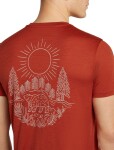 Pánské merino triko krátký rukáv ICEBREAKER Mens Merino 150 Tech Lite SS Tee Forest Footsc, Agate velikost: L
