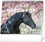 NOTIQUE Stolový kalendár Poézia koní 2027, 16,5 x 13 cm