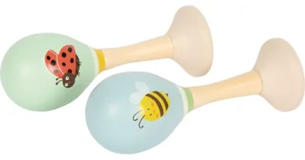 Small foot Dřevěné rumba koule Včelka a Beruška sada 2 ks