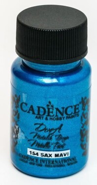 Metalická akrylová barva Cadence Dora Metalic - tmavě modrá / 50 ml