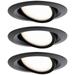 Paulmann 92907 Whirl LED vestavné svítidlo, LED, pevně vestavěné LED, 4.9 W, hliník (kartáčovaný), saténová, sada 3 ks