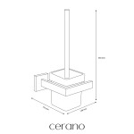 CERANO - Nástěnná WC štětka Alto - chrom CER-479347