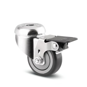 Tente Přístrojové kolečko 50 mm, otočné s brzdou, kuličkové ložisko 1787