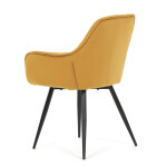 Jídelní židle, žlutá, sametová látka, DCH-421 YEL4