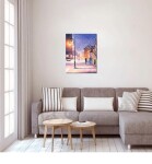 Antistresové omalovánky TSvetnoy TSvetnoy, LG083e, Diamond painting - diamantové malování, 40 x 50 cm, Zasněžená ulice