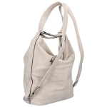 Dámská praktická koženková kabelka/batoh Milie, tmavší béžová NEW