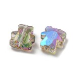 Skleněné korálky - broušený medvídek - různé varianty - 9,5x 8,5 x 3,5 mm - 1 ks Barva: Modrá