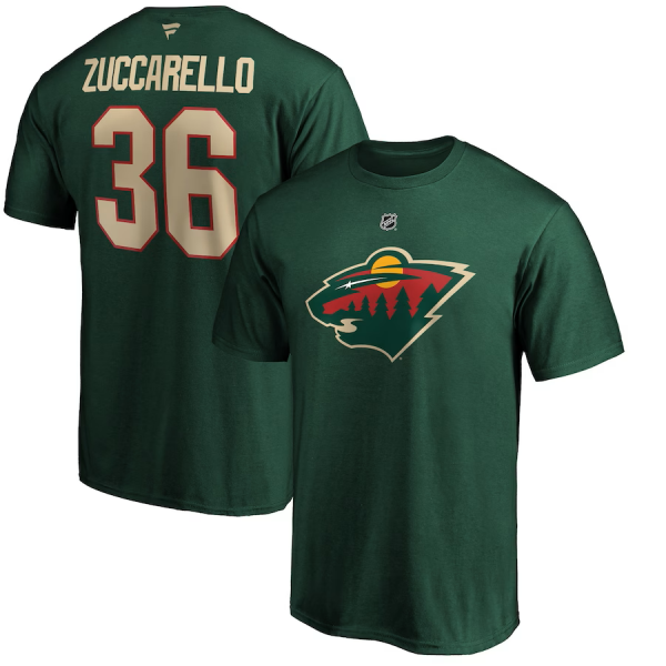 Fanatics Pánské Tričko Mats Zuccarello #36 Minnesota Wild Authentic Stack Name Number Velikost: