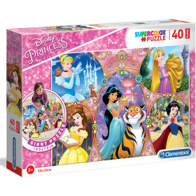 Clementoni Puzzle Supercolor Princezny Floor / 40 dílků - Schleich Pre School Smurfs