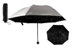Skládací deštník pro dospělé 25 cm - hvězdná obloha stříbrná