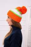 Kinga dámská čepice K297 oranžová+zelená neon+bílá UNI