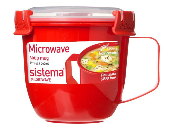 Sistema Hrnek na polévku Microwave 565 ml červená