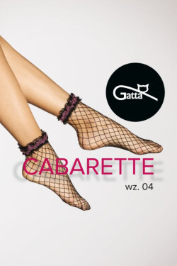 Dámské síťované ponožky kabaretky CABARETTE SOCKS - 04 NERO UNI
