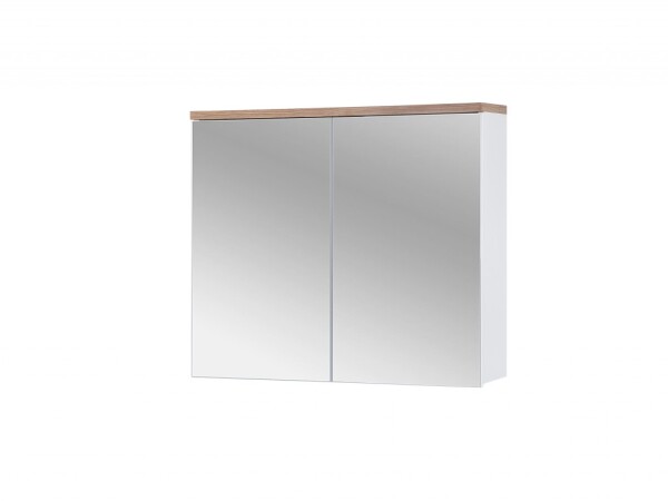 COMAD - Zrcadlová skříňka 80cm 2 dvířka BALI bílá 5907611647530