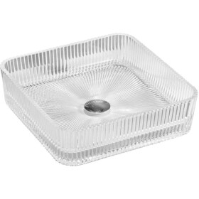 MEXEN - Nira skleněné umyvadlo na desku 39 x 39, transparent 24203900
