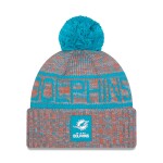 New Era Pánská zimní čepice Miami Dolphins NFL 2025 Sideline Sport Knit