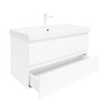 Koupelnová skříňka s umyvadlem SAT B-Way 99x50x45 cm bílá lesk BWAY2100WU1BBI BWAY2100WU1BBI