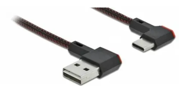 Delock / USB kabel / USB-A - USB-C / úhlový / 0,2 m / černá (85279)