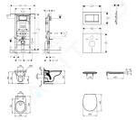 GEBERIT - Duofix Set předstěnové instalace, klozet Alpha se sedátkem, tlačítko Sigma30, bílá/chrom 111.355.00.5 ND5