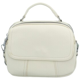 Trendy dámská koženková crossbody kabelka Badamia, krémová