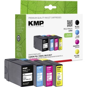 KMP Ink náhradní Canon PGI-1500BK XL, PGI-1500C XL, PGI-1500M XL, PGI-1500Y XL kompatibilní kombinované balení černá, azurová, purppurová, žlutá C99V 1564,0050 - KMP Canon PGI-1500XL BK/C/M/Y Multipack - kompatibilní