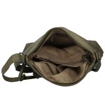 Stylová dámská koženková crossbody kabelka Orniva, tmavě zelená