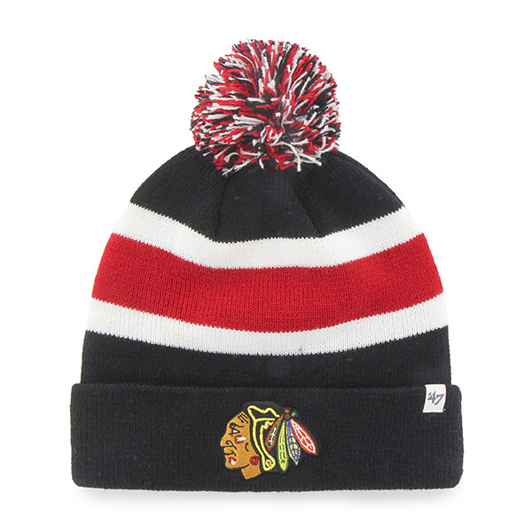 47 Brand Pánská zimní čepice Chicago Blackhawks 47 Breakaway Cuff Knit