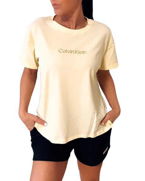 Dámské triko Calvin Klein QS7593100 RELAXED TEE žluté