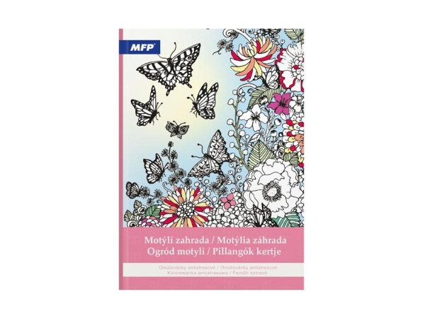 Motýlí zahrada 2, antistresové omalovánky, MFP
