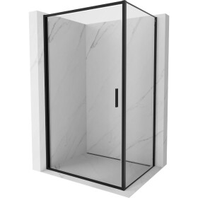 MEXEN/S - Exo sprchový kout dveře křídlové 70 x 85, transparent, černá 817-070-085-70-00