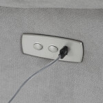 Polohovací křeslo, elektrické zabudované ovládání, šedá, látka, TV-925 SIL2