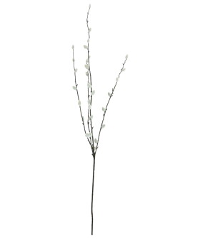 House Doctor Umělá květina Salix 95 cm, šedá barva, plast