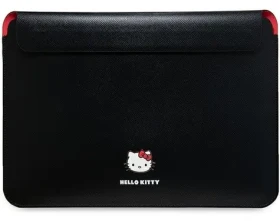 Hello Kitty PU Metal Logo pouzdro na 14" notebook černé / Pouzdro na notebook / PU kůže / Kovové logo (HKCS14PGHDLMK)
