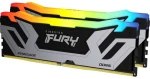 Kingston FURY Renegade RGB černá-stříbrná / Operační paměť / DDR5 / 48GB (2x24GB) / 8400 MHz / CL40 / CUDIMM / XMP (KF584CU40RSAK2-48)
