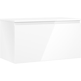MEXEN/S - Orio koupelnová skříňka pod umyvadlo 90 cm s deskou, 1 šuplík, bílá lesk 91A10-09047-1-BFC00