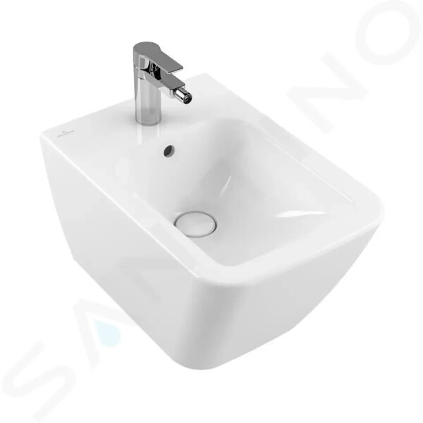 VILLEROY & BOCH - Finion Závěsný bidet s přepadem, 375x560 mm, s CeramicPlus, alpská bílá 446500R1