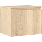 MEXEN/S - Rivel koupelnová skříňka pod umyvadlo 60 cm s deskou, 1 šuplík, reliéf , dub 91A20-06047-1-BFC81