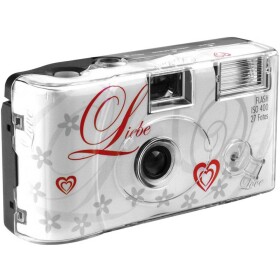 Love White jednorázový fotoaparát 1 ks s vestavěným bleskem - Diverse ISO 400/27