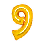 Balónek fóliový narozeniny číslo 9 zlatý 66 cm Amscan Balónek fóliový narozeniny číslo 9 zlatý 66 cm Amscan